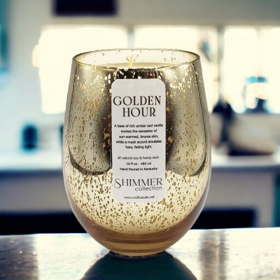 Golden Hour Shimmer Mercury Candle